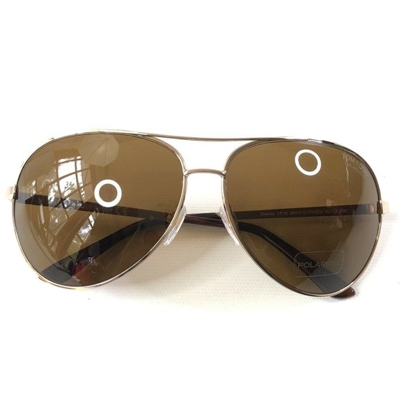 Tom Ford Charles Sunglasses FT0035/S Gold Frame Brown Lens Aviator Pilot Retired - Picture 11 of 14